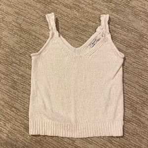 Madewell Cream Knit Sweater Tank, Size XXS